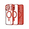 Husa iPhone 14 Pro Max, Crystal Glitter MagSafe cu Protectie La Camere, Red